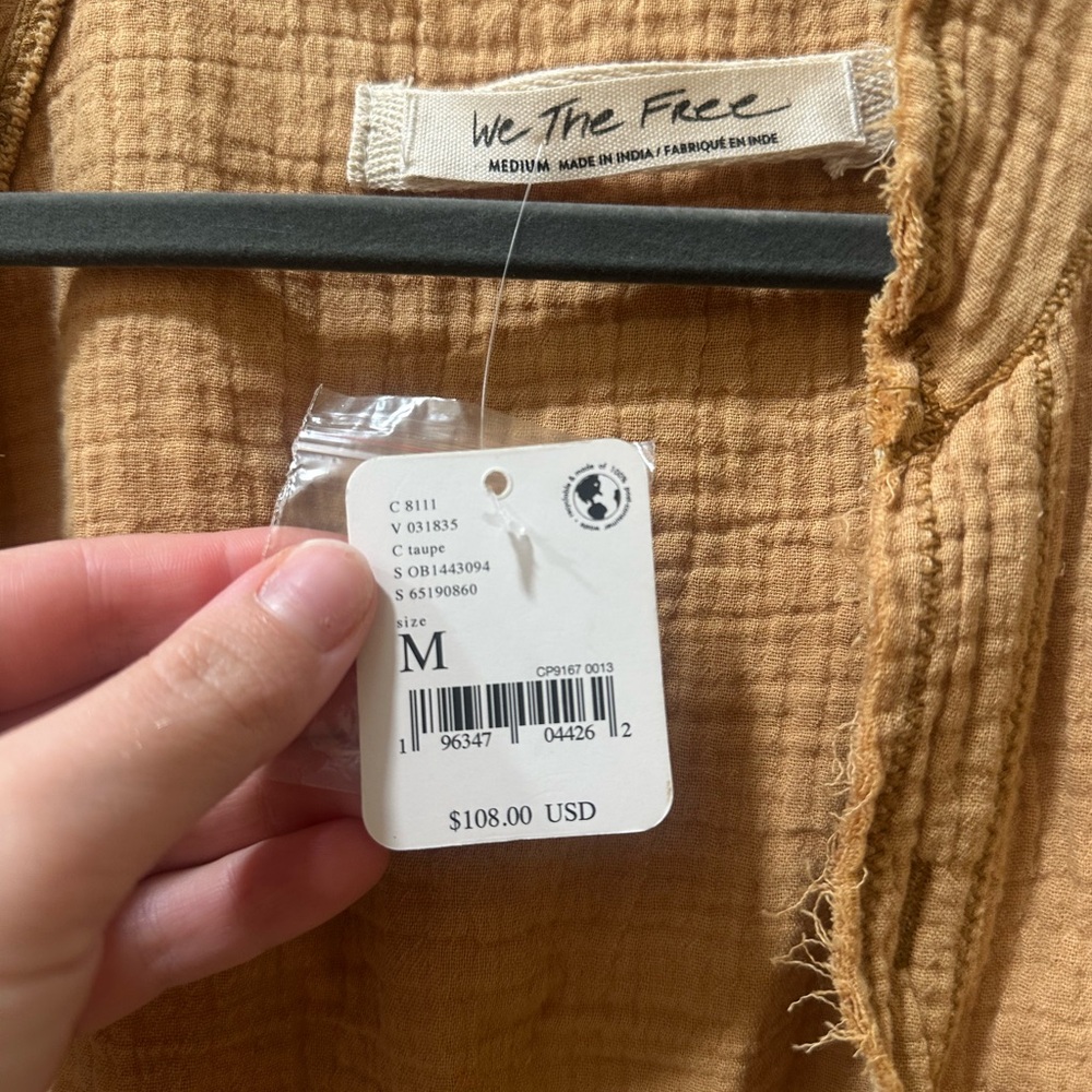 We The Free Camel Textured Top